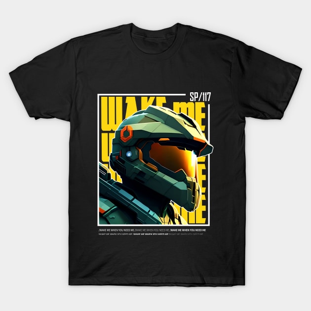 Halo game quotes - Master chief - Spartan 117 - BQ01-v6 T-Shirt by trino21